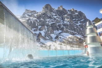 Leukerbad terme con i bambini