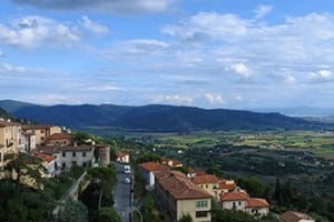 Arezzo con bambini, il panorama da Cortona