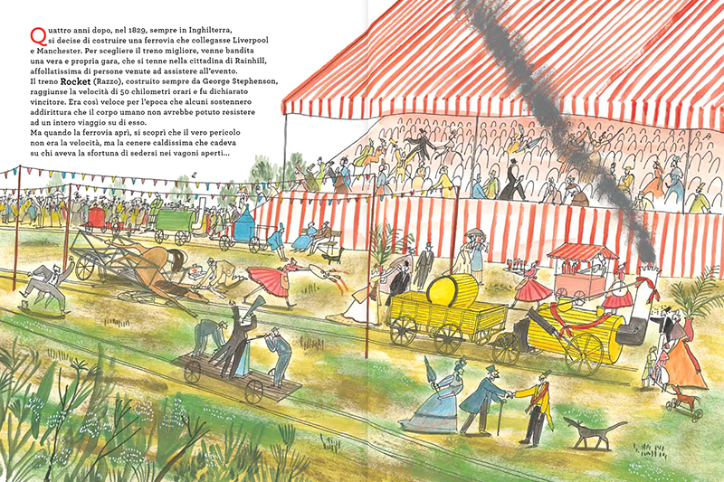 Pagina del libro "Il grande libro dei treni"