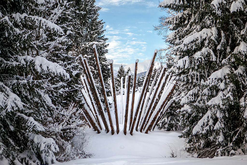 Avventure in Trentino d'inverno con i bambini, Arte Sella