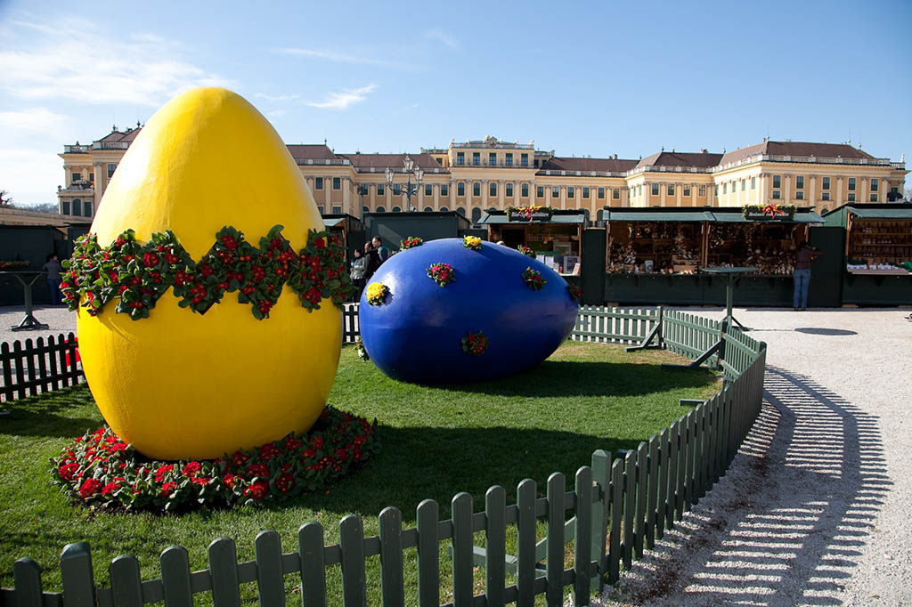 Pasqua a Vienna, mercato Ostermarkt di Schoenbrunn