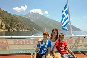 Calcidica con bambini, crociera al Monte Athos