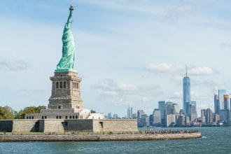 Statua della libertà New York con bambini