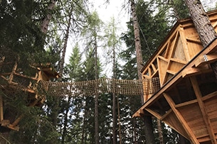 Stubai con bambini, sentiero case sugli alberi