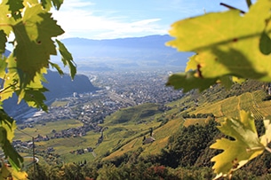 Trenino del Renon, panorama su Bolzano dalla funivia