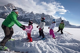 Sciare con bambini san martino di castrozza