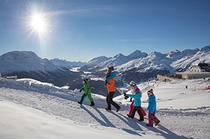 Sciare con bambini St Moritz