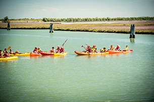 Jesolo con bambini, gite in canoa