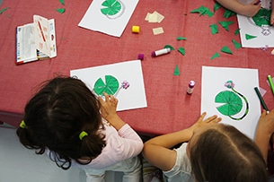 Orto botanico di Padova con bambini