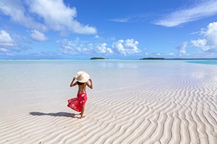 Isole Cook con bambini, spiagge bianche