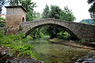 Subiaco con bambini, il ponte