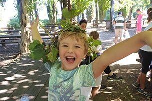 Vendemmia con i bambini vicino Roma a Donnardea, dopo la merenda