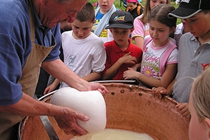 Gelindo dei Magredi, fattoria didattica in Friuli, il formaggio