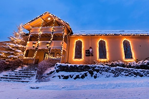 Babbo Natale in Norvegia, casa di Natale Tregaarden a Drøbak 