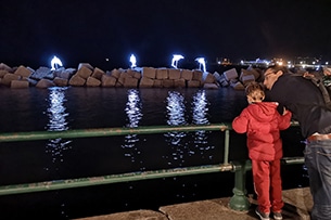 Luminarie Salerno, il lungomare