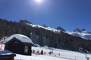 Svizzera, Grachen con bambini, le piste