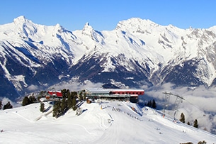 Vallese inverno con bambini, Nendaz, in treno