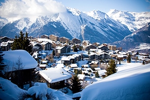 Vallese inverno con bambini, Nendaz