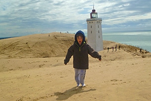 Faro Danimarca con i bambini, faro di Rubjerg Knude a Lonstrup 