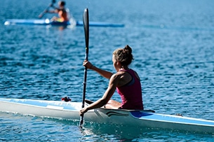 Trentino in primavera con i bambini, canoa