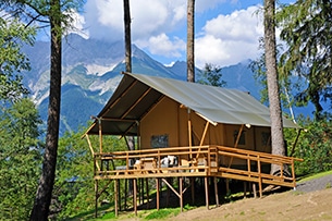 Al lago di Natterersee con le tende Safari Lodge