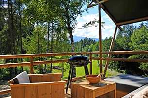 Al lago di Natterersee con le tende Safari Lodge