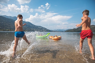 Valsugana in estate con i bambini, divertimento in spiaggia