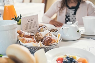 Estate al Cavallino Bianco di Ortisei, colazione