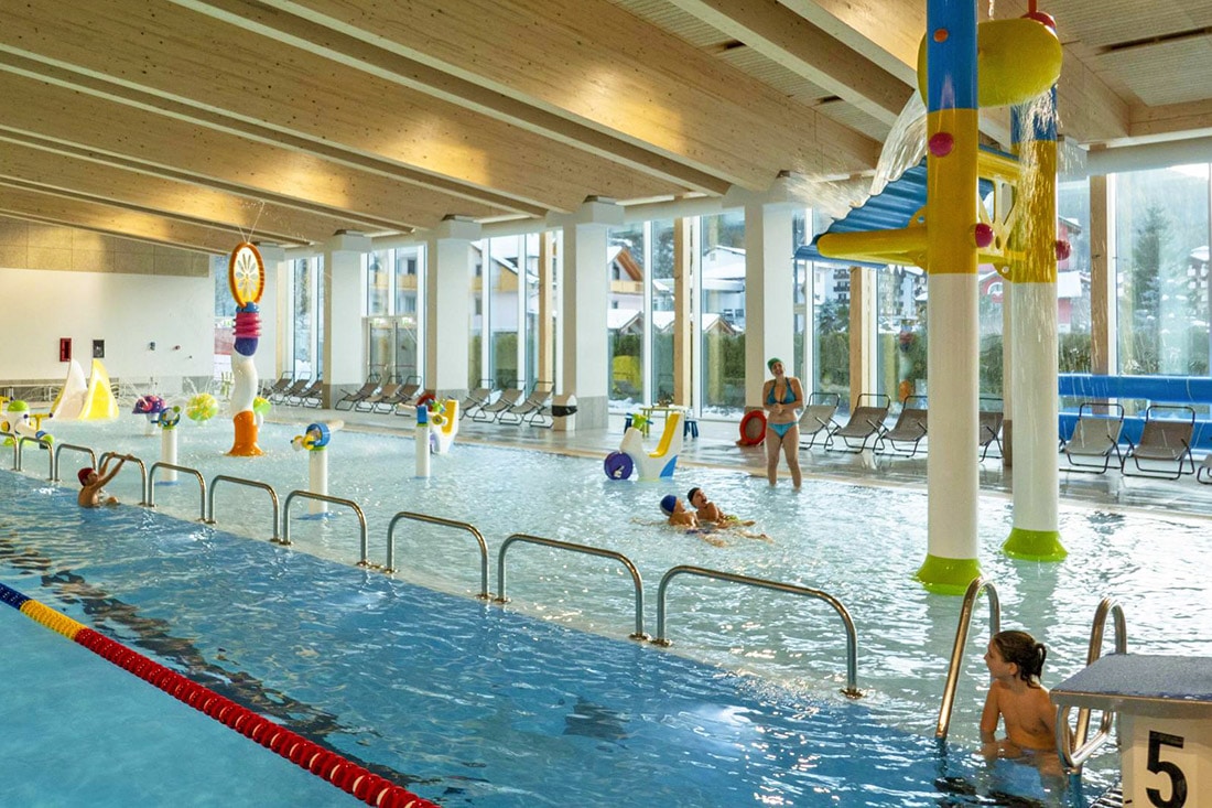 Parco acquatico al coperto in Trentino, ACQUAIN Andalo con acquapark famiglie