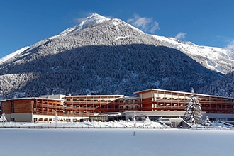 Aqua Dome con i bambini d'inverno, panoramica del complesso hotel