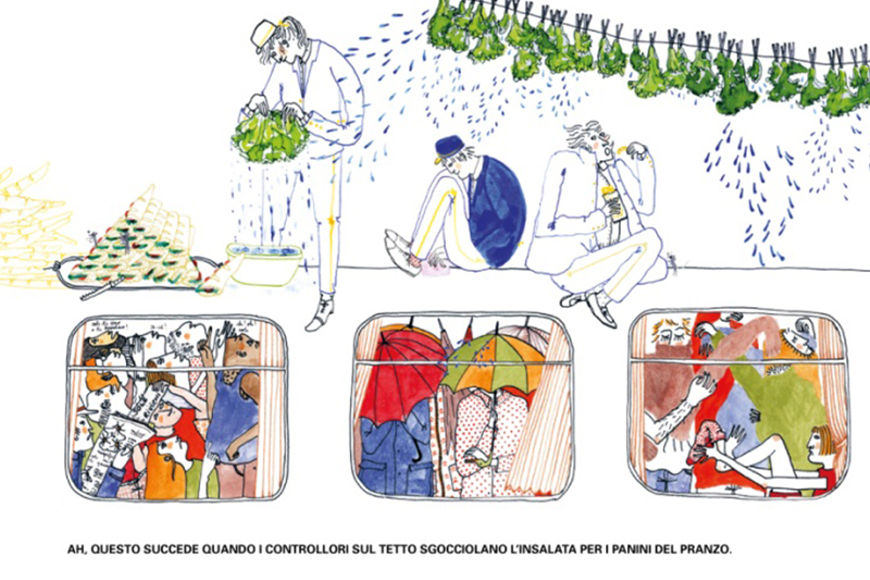 Pagina del libro "Tutti in carrozza"