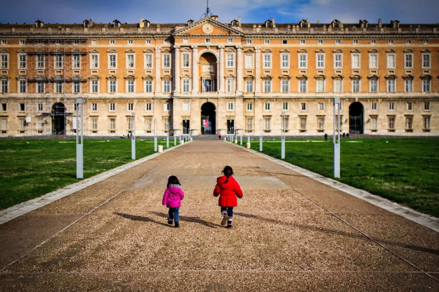 Reggia di Caserta con bambini