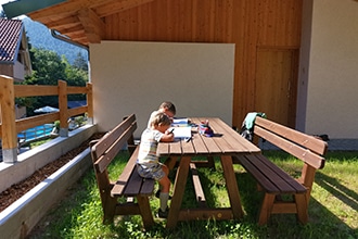 Lago di Ledro con i bambini in estate, Villaggio Val Molini