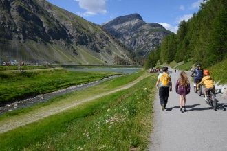 Pista ciclopedonale a Livigno