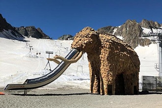 La Valle dello Stubai con i bambini d'inverno, il Mammut gigante