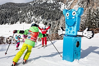 Val Gardena in inverno con i bambini, Funslope Selva