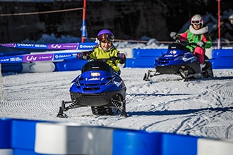 Mini motoslitte a Prato Nevoso