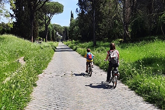 Appia Antica in bici con i bambini