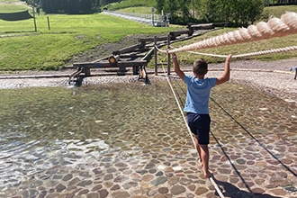 Alpe Cermis con i bambini in estate, parco giochi Cermislandia