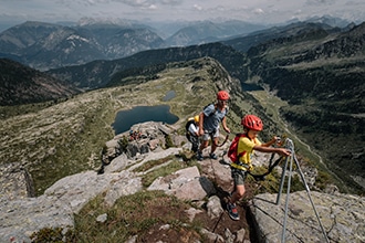 Alpe Cermis con i bambini in estate, ferrata dei Laghi