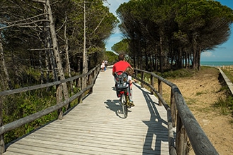 Bibione in bici con i bambini, ciclabile lungomare