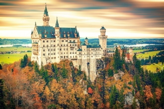 Neuschwanstein in autunno