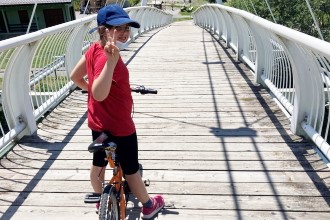 Ciclabile con bambini