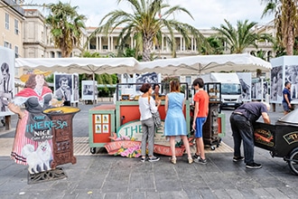 Nizza in bici in famiglia, mercato dei fiori