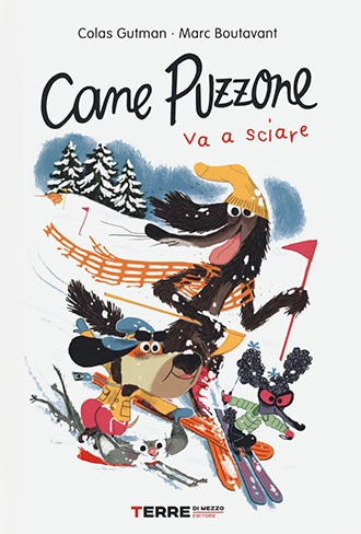 Libri per bambini sulla neve, Cane Puzzone va a sciare