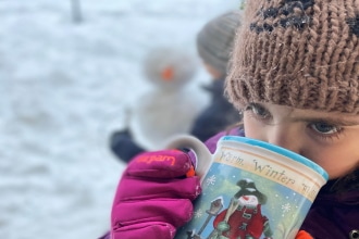 Baita in montagna con bambini