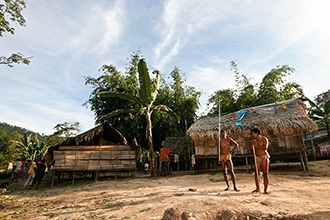 Malesia, Taman Negara Park, villaggio locale 