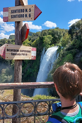 La Cascata delle Marmore con i bambini, Belvedere superiore