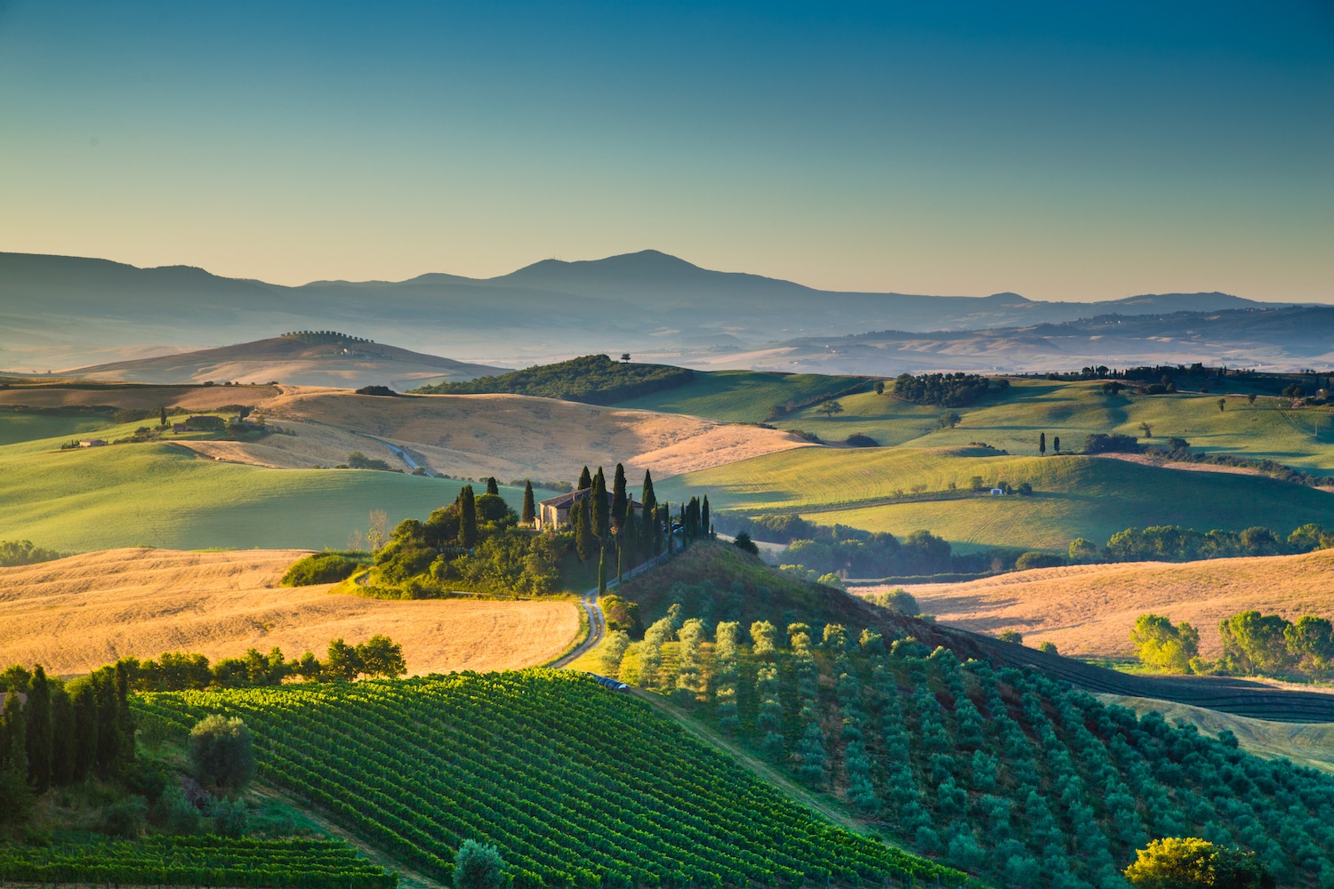 Val d'Orcia con bambini