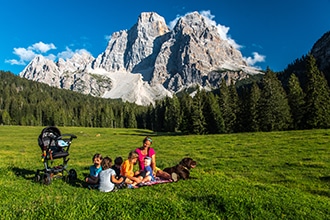 Selva di Cadore, pic-nic in famiglia